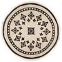 Voir la diapositive 2 : ATMOSPHERA Tapis ethnique Nomade - Diam. 90 cm - Beige