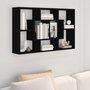 Voir la diapositive 1 : VIDAXL Etagere murale noir 85x16x52,5 cm bois d'ingenierie