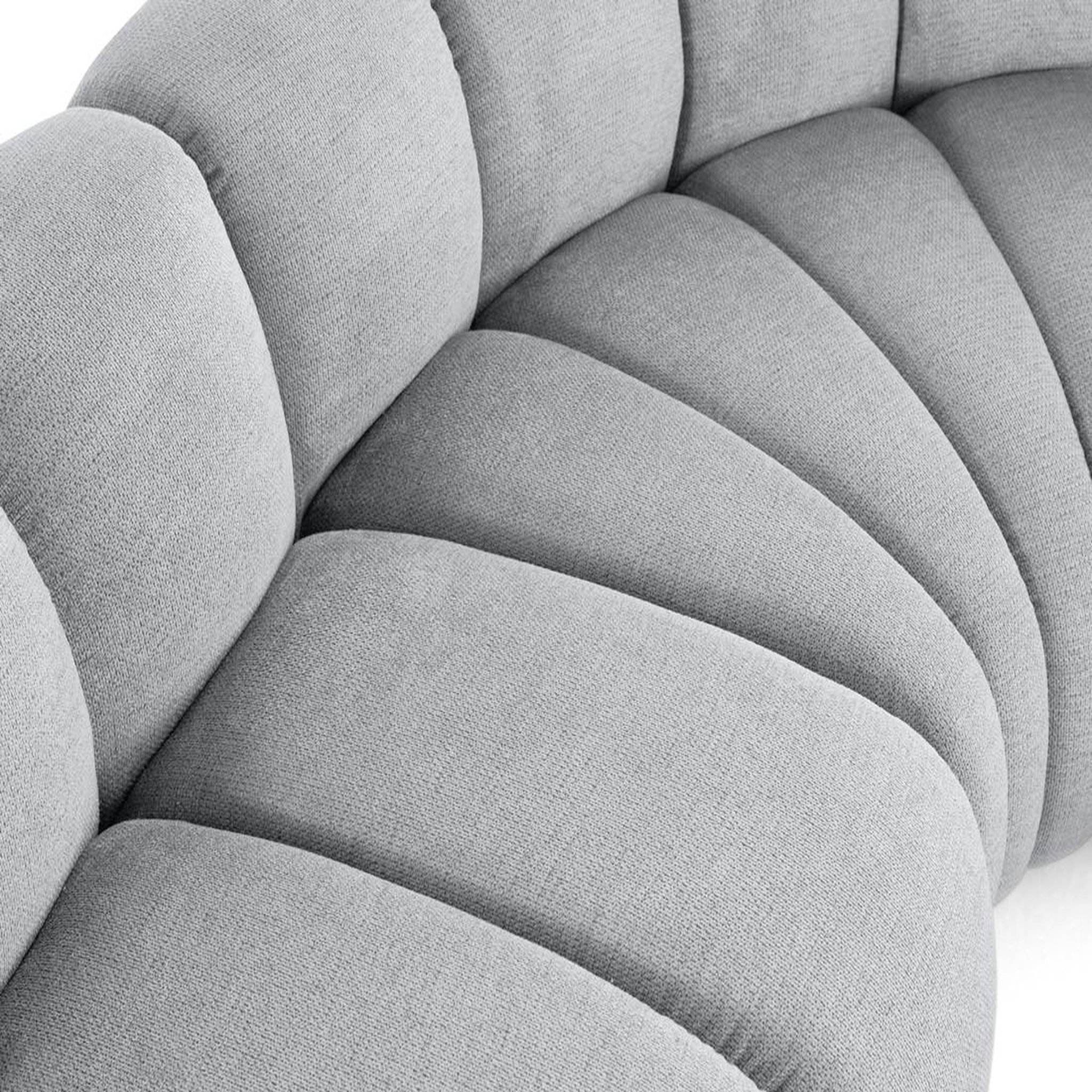 Voir la diapositive 6 : LISA DESIGN Debbie - canapé modulable d'angle droit 4 places avec accoudoir en tissu texturé