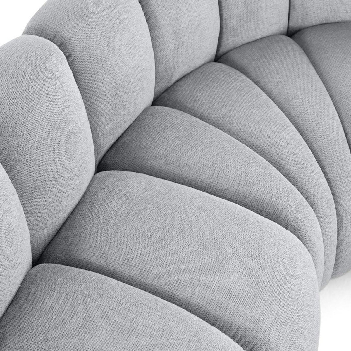 LISA DESIGN Debbie - canapé modulable d'angle droit 4 places avec accoudoir en tissu texturé