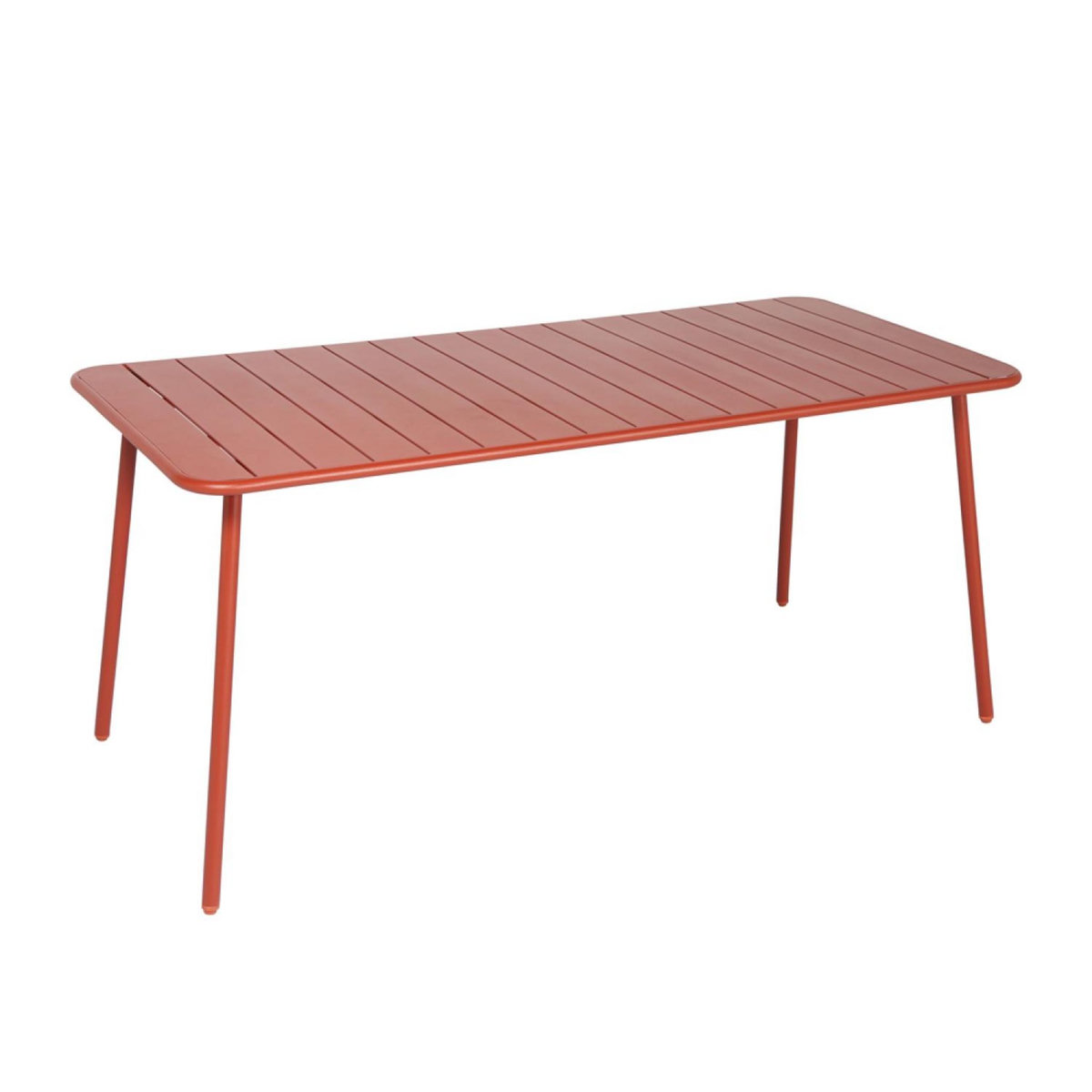 CONCEPT USINE Table salon de jardin repas 6 places 160x70cm terracotta BERGAME