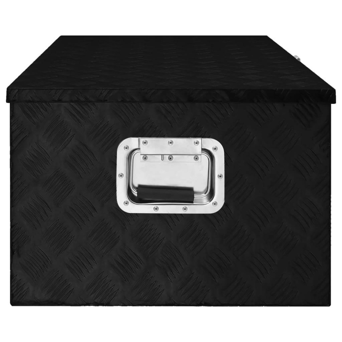 VIDAXL Boîte de rangement Noir 100x55x37 cm Aluminium
