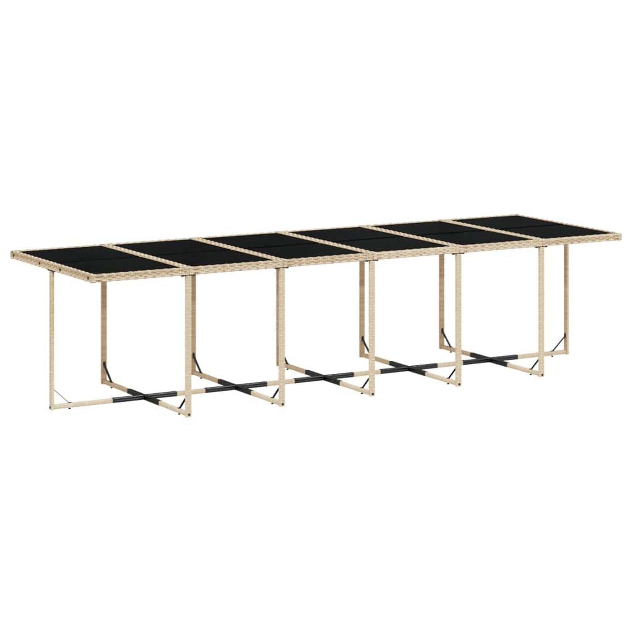 Voir la diapositive 4 : VIDAXL Ensemble a manger de jardin 13 pcs coussins noir resine tressee
