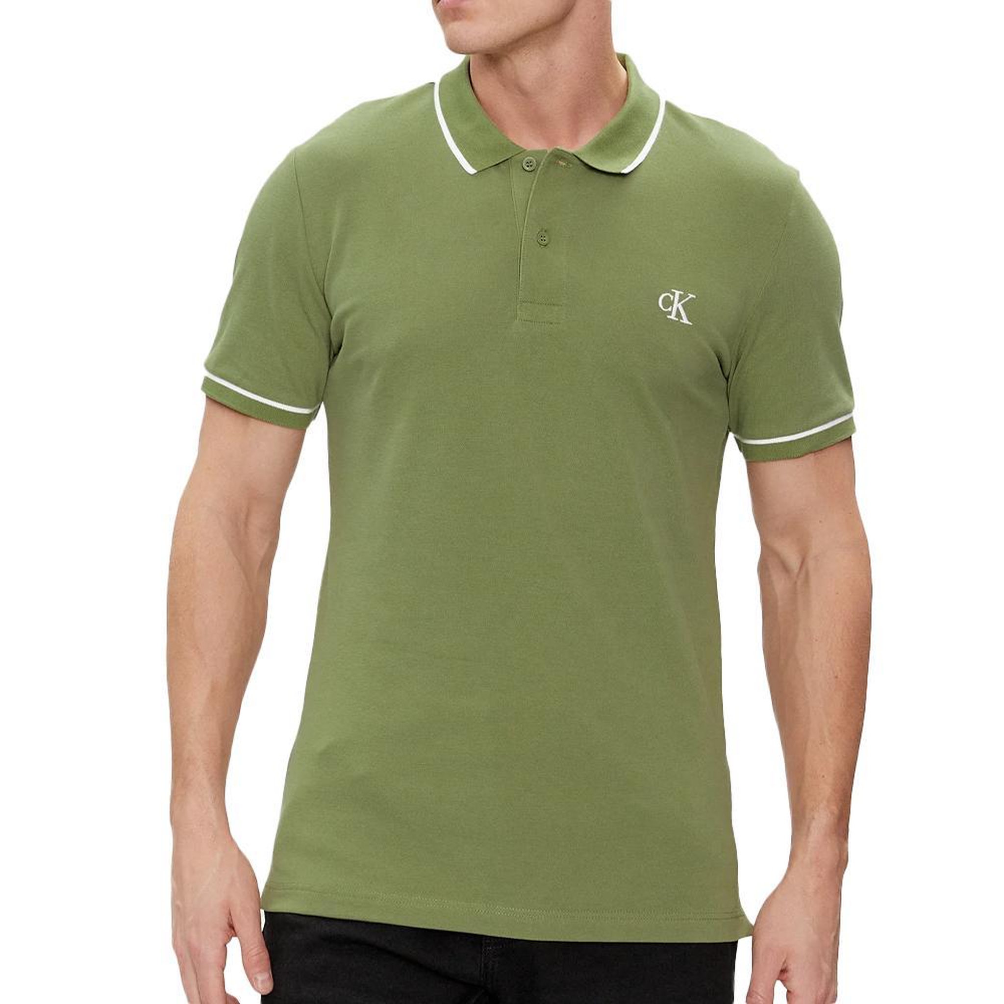 Voir la diapositive 1 : CALVIN KLEIN JEANS Polo Vert Homme Calvin Klein Jeans J30J315603