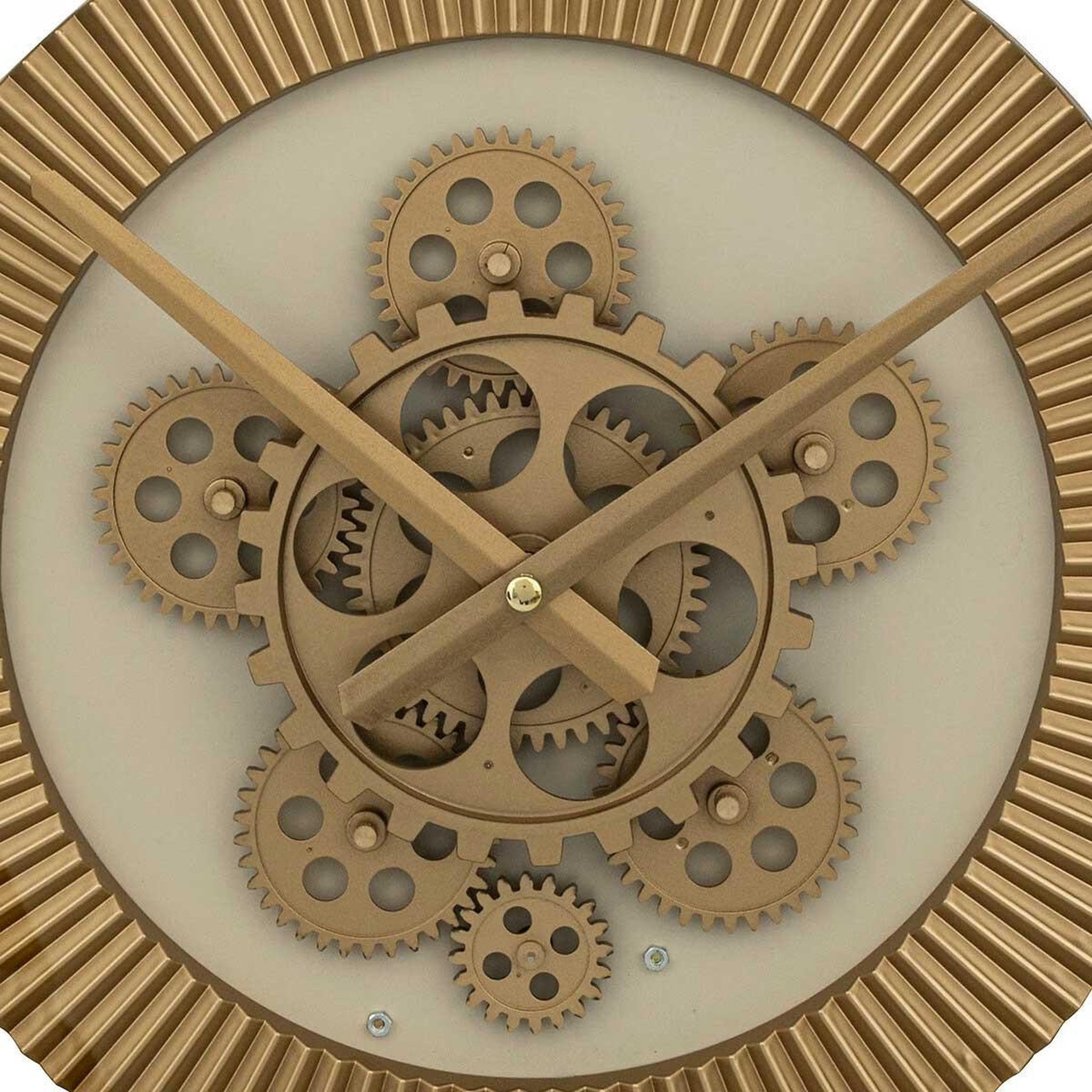 Voir la diapositive 2 : ATMOSPHERA Horloge murale engrenage  guiliana  50cm beige