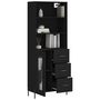 Voir la diapositive 3 : VIDAXL Buffet haut Noir 69,5x34x180 cm Bois d'ingenierie
