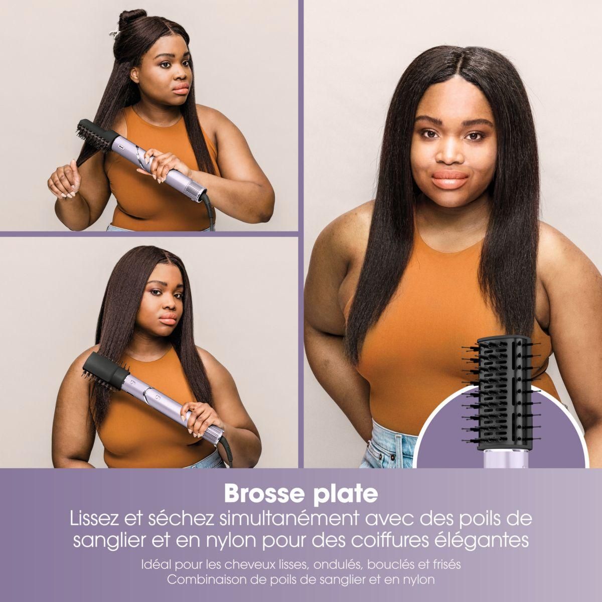 Shark Fer multistyle Flexstyle HD466PLEU Lilas + embout anti-frisottis/pochette voyage