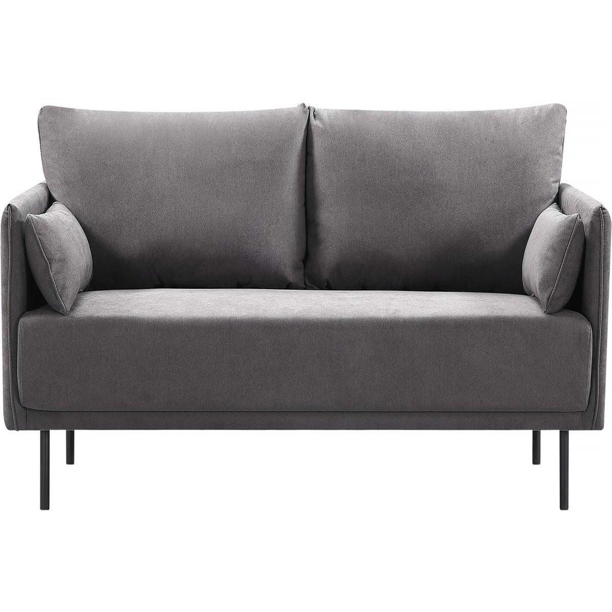 Voir la diapositive 3 : Habitat et Jardin Canapé fixe tissu  rudy  - 180.5 x 78 x 52 cm - 3 places - gris foncé