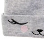 Voir la diapositive 3 : Paris Prix Bonnet Enfant  Chat  21cm Gris & Rose