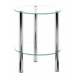 Paris Prix Table d'Appoint Ronde Design  Eliot  47cm Transparent