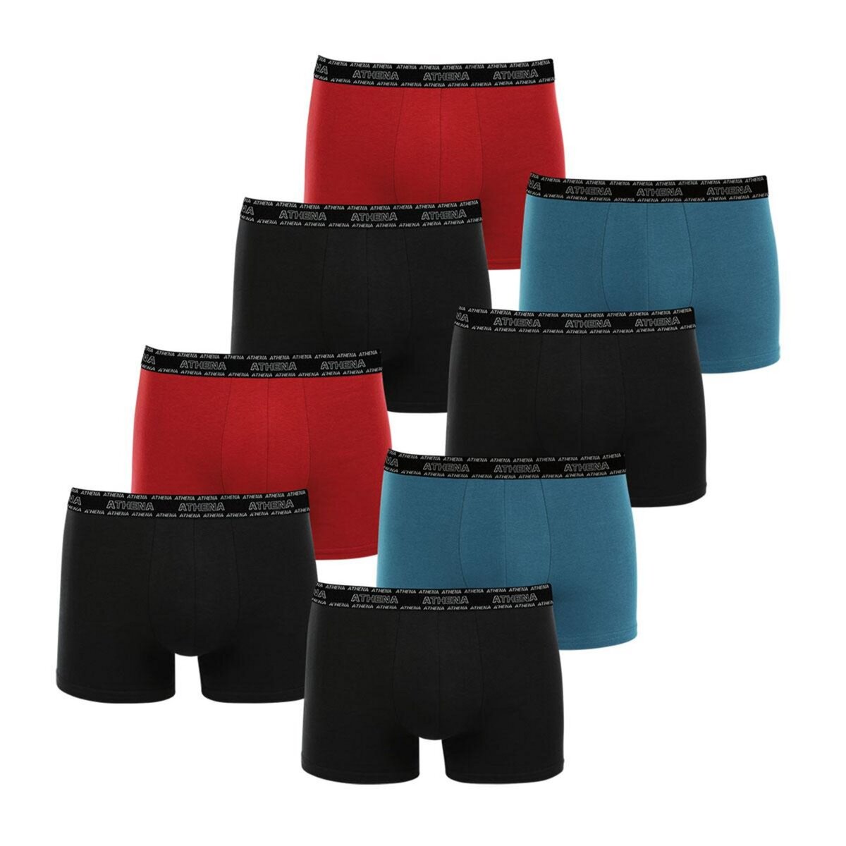 Athena Lot de 8 boxers homme pas cher Auchan