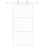 Voir la diapositive 3 : VIDAXL Porte coulissante blanc 102,5x205 cm verre trempe aluminium