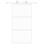 Voir la diapositive 3 : VIDAXL Porte coulissante blanc 102,5x205 cm verre trempe aluminium