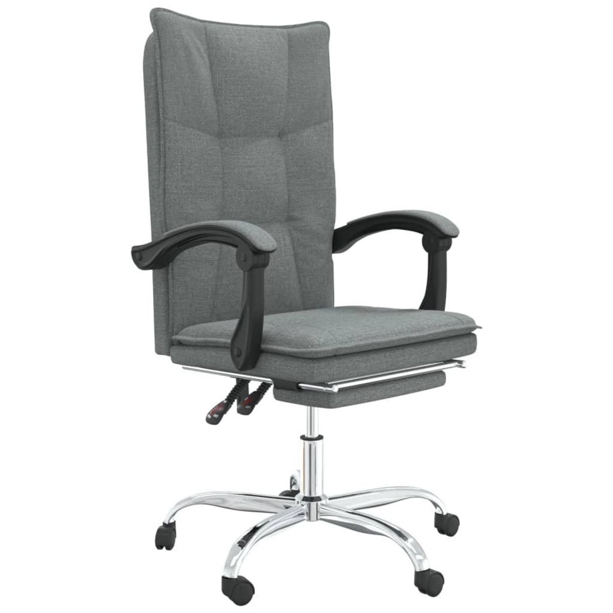 VIDAXL Fauteuil inclinable de bureau Gris fonce Tissu