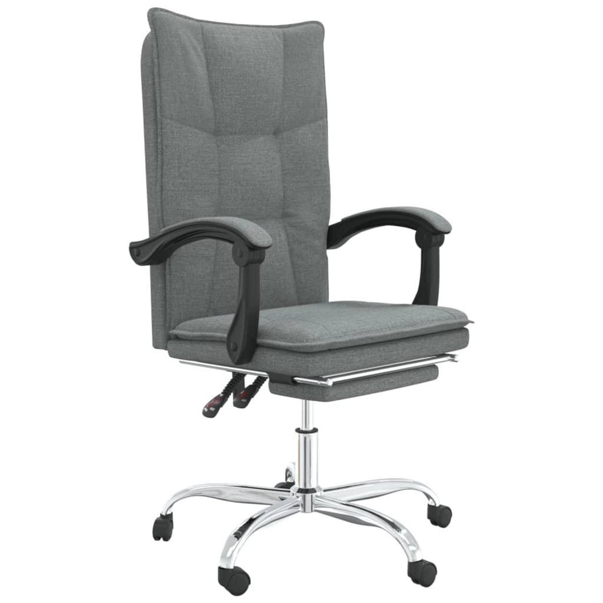 VIDAXL Fauteuil inclinable de bureau Gris fonce Tissu
