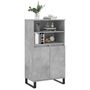 Voir la diapositive 3 : VIDAXL Buffet haut Gris beton 60x36x110 cm Bois d'ingenierie
