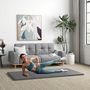 Voir la diapositive 2 : HOMCOM Tapis de gym yoga fitness pliable - poignée - revêtement synthétique - gris