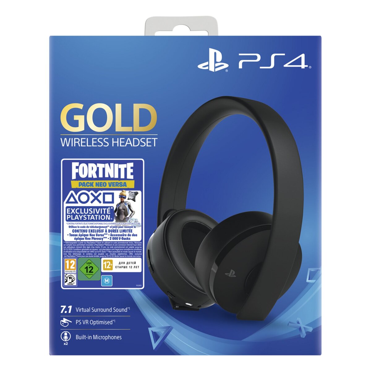 Casque Sony Noir Gold Edition Fortnite PS4