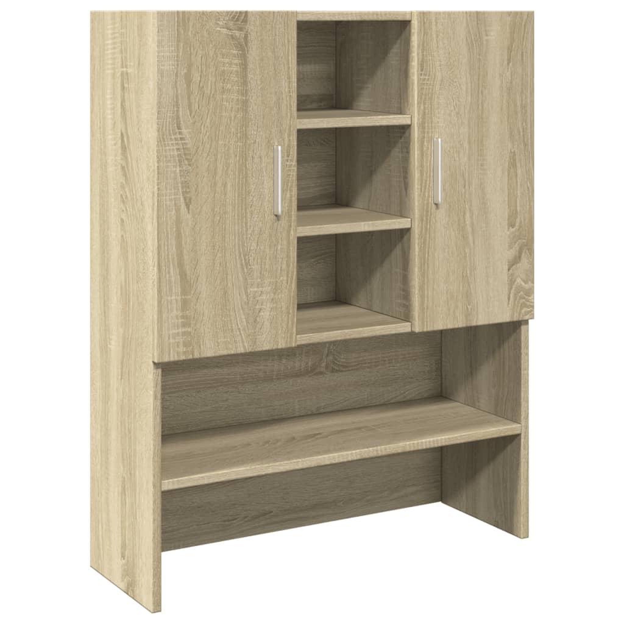 Voir la diapositive 2 : VIDAXL Meuble pour machine a laver Chene sonoma 70,5x24x90 cm