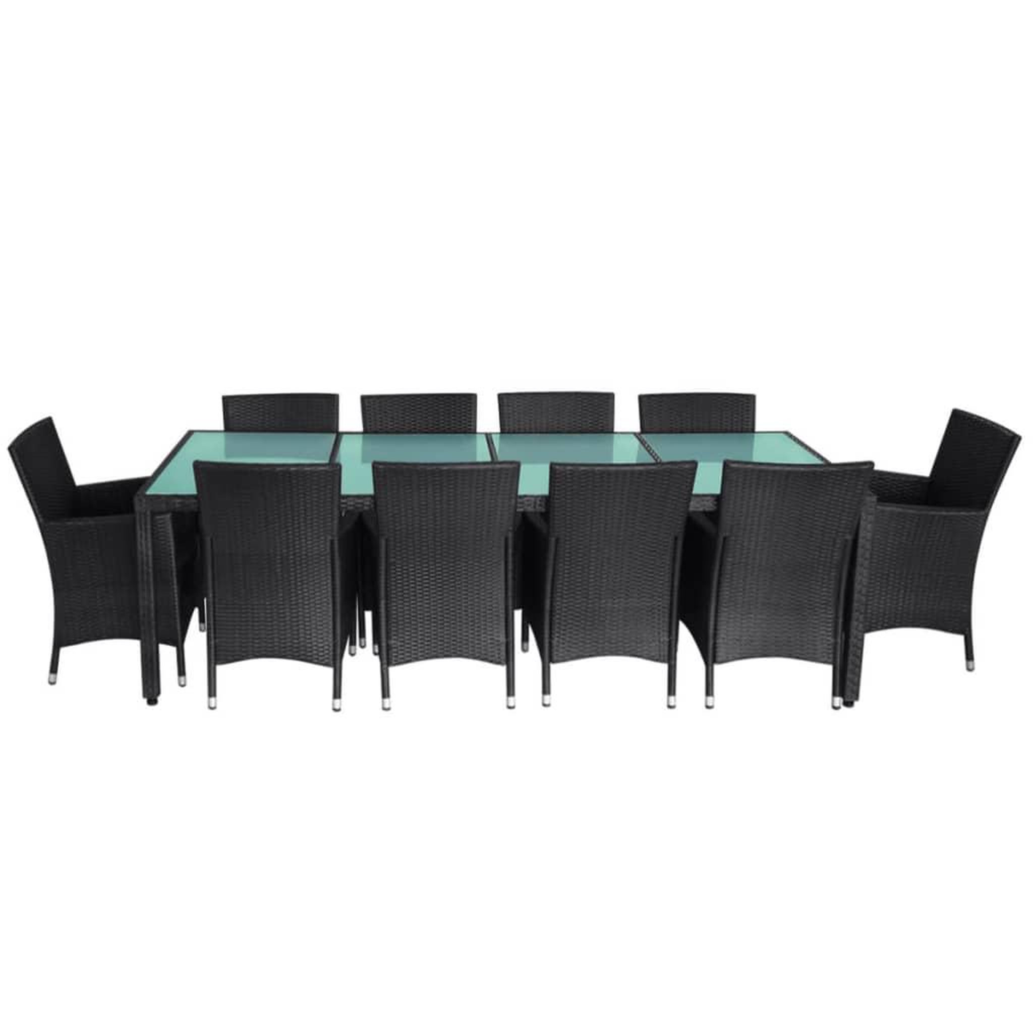 Voir la diapositive 4 : VIDAXL Ensemble a manger d'exterieur 11 pcs coussins resine tressee