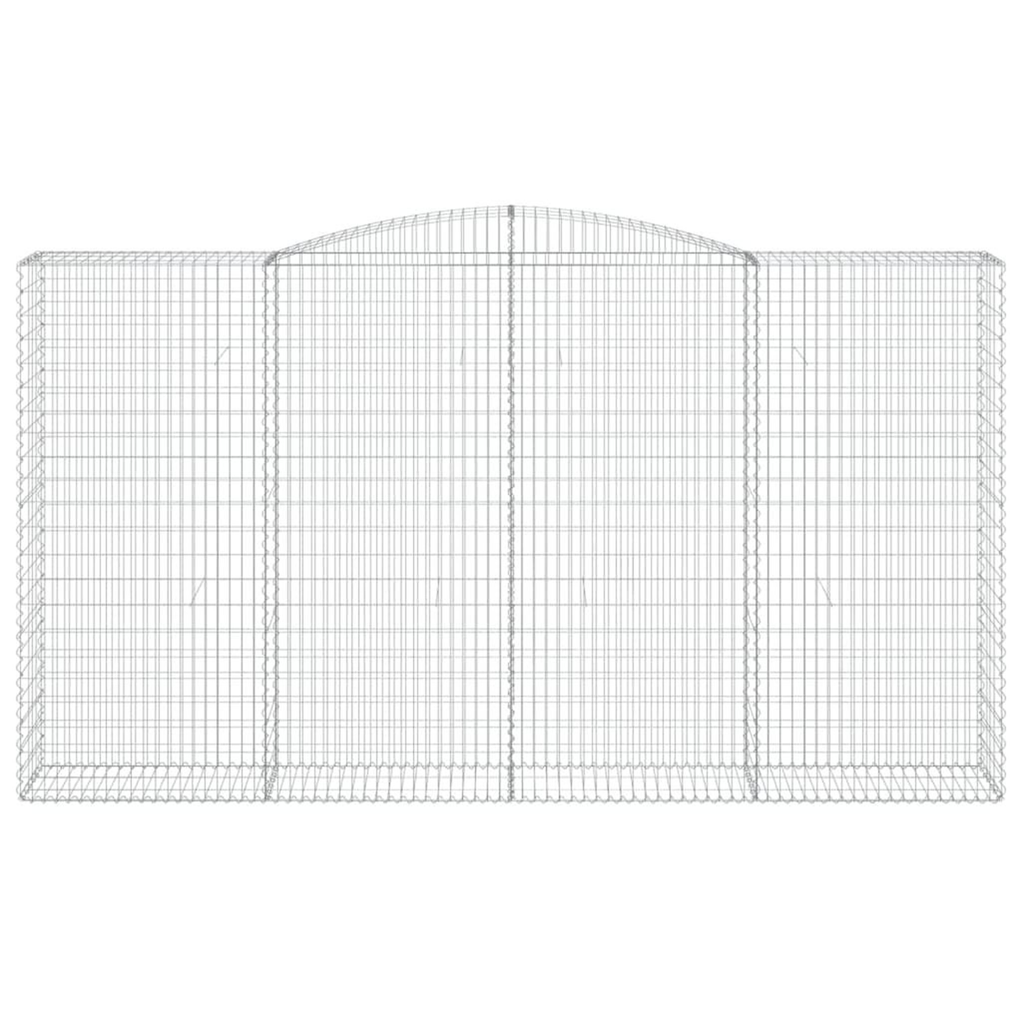 Voir la diapositive 4 : VIDAXL Paniers a gabions arques 15 pcs 400x50x220/240 cm Fer galvanise
