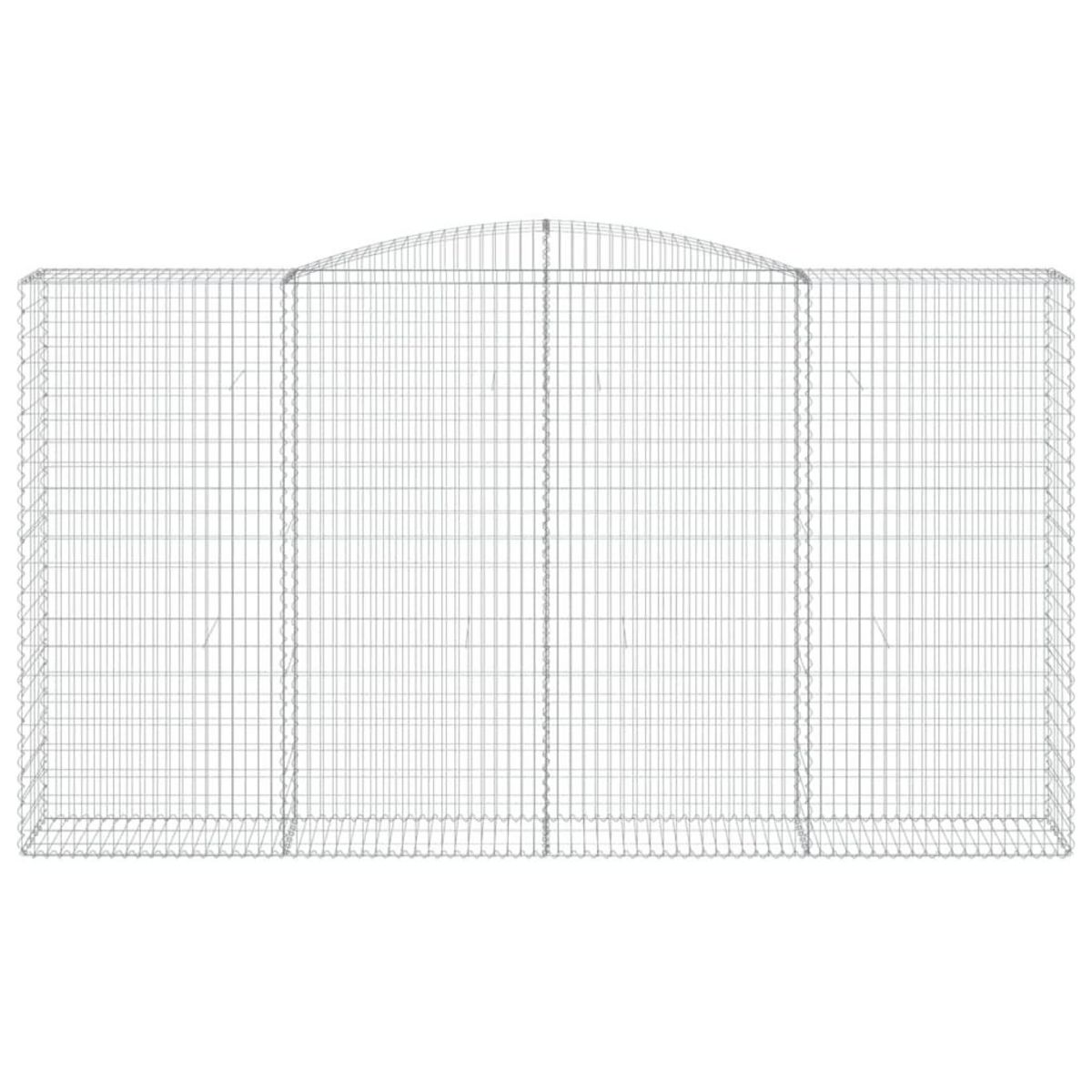 VIDAXL Paniers a gabions arques 15 pcs 400x50x220/240 cm Fer galvanise