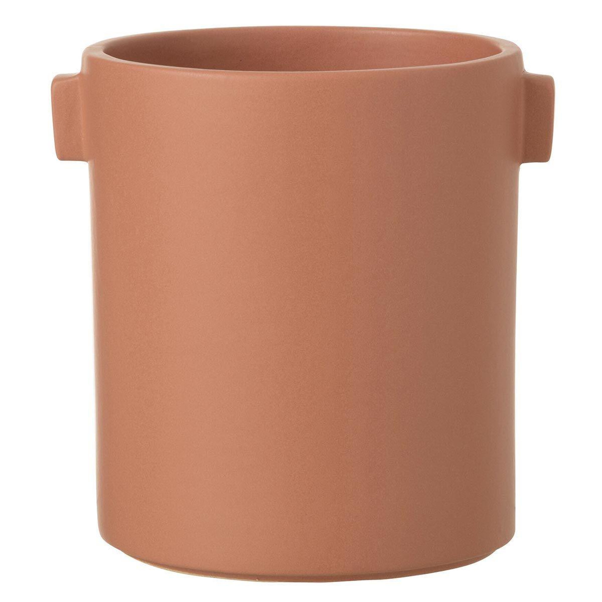 J-LINE Cache-pot design  handle  17cm terracotta