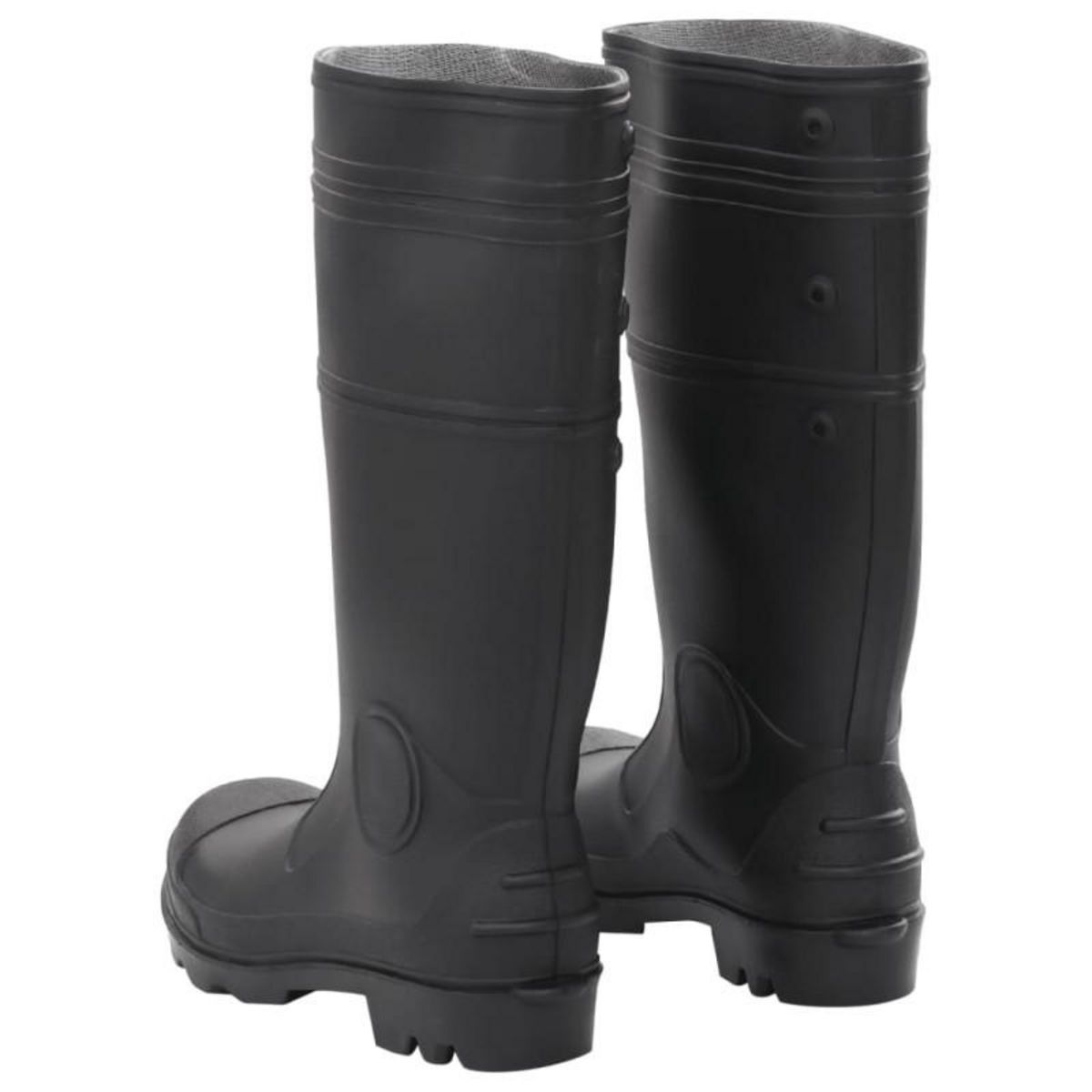 VIDAXL Bottes de pluie noir taille 40 PVC