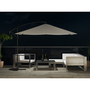 Voir la diapositive 5 : CONCEPT USINE Parasol ecru déporté carré 3 x 3 m led SOLENZARA