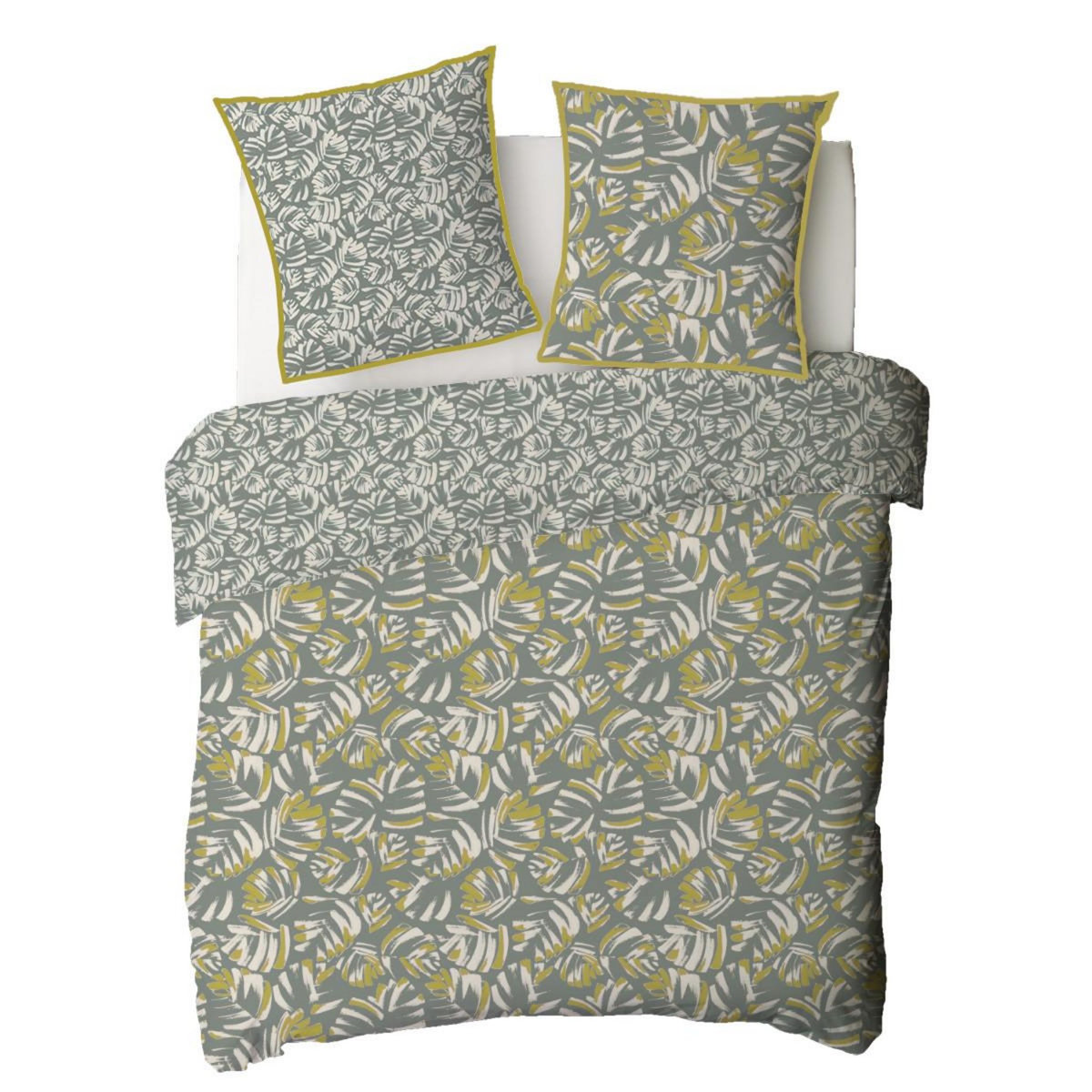 FUTURE HOME Parure de lit 2 personnes végétal réversible