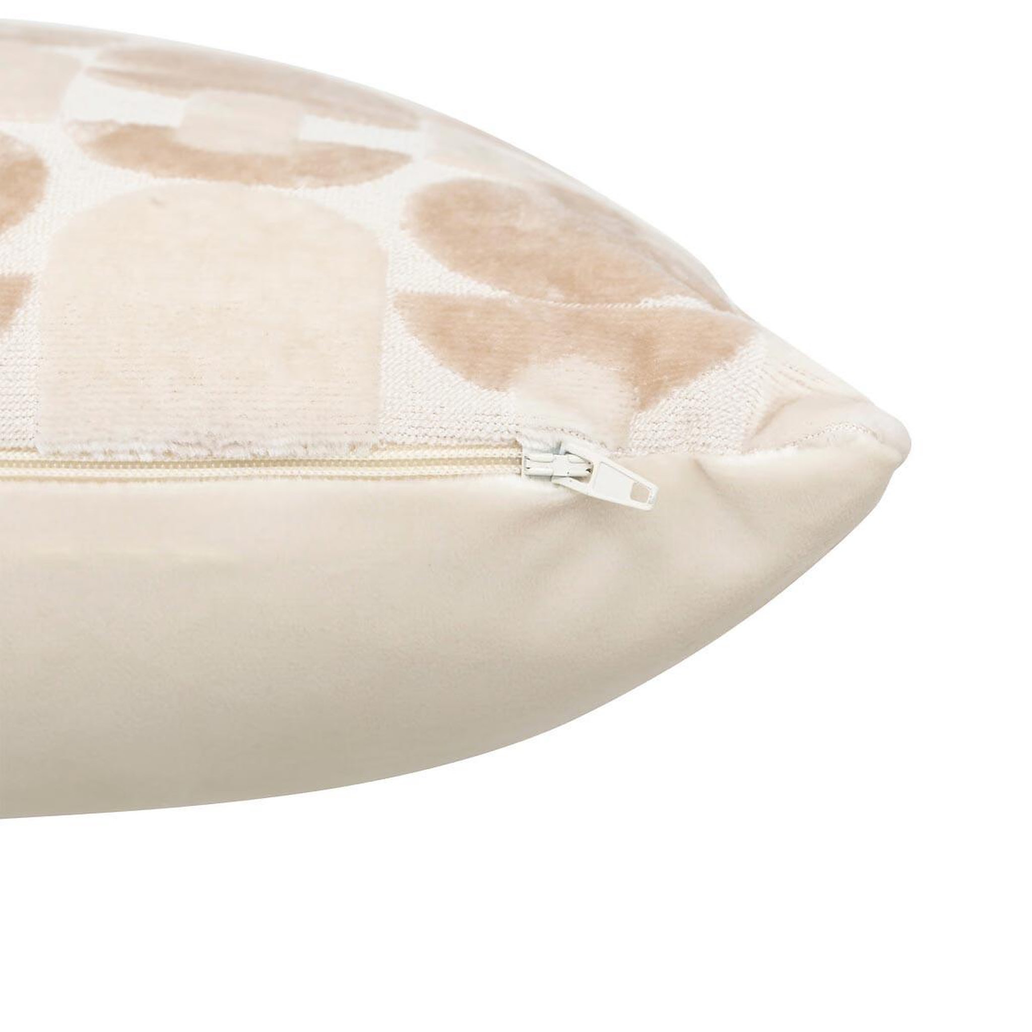 Voir la diapositive 3 : ATMOSPHERA Coussin jacquard en velours  luna  40x40cm beige lin