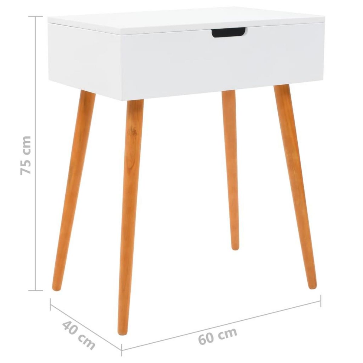 VIDAXL Coiffeuse avec miroir MDF 60 x 40 x 75 cm