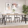 Voir la diapositive 3 : VIDAXL Pieds de table a manger cadre en Y 180x80x73 cm acier