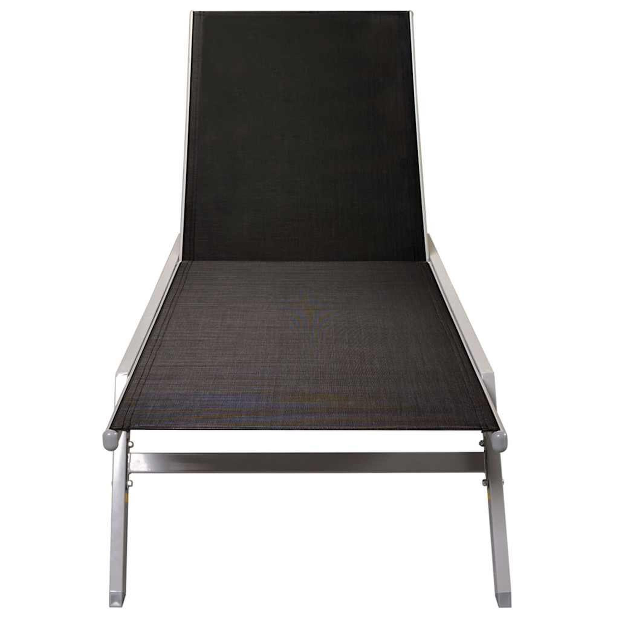 Voir la diapositive 4 : VIDAXL Chaise longue acier et textilene noir