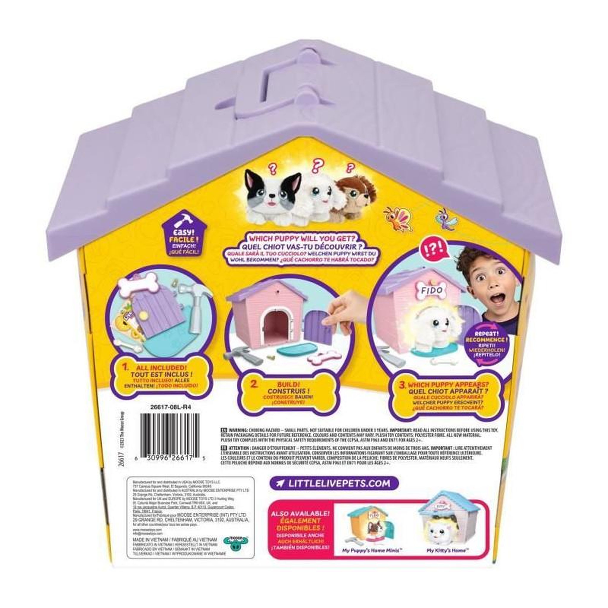 Voir la diapositive 5 : LITTLE LIVE PETS Niche surprise - LITTLE LIVE PETS - Chien rose - Modele aléatoire - Accessoires inclus