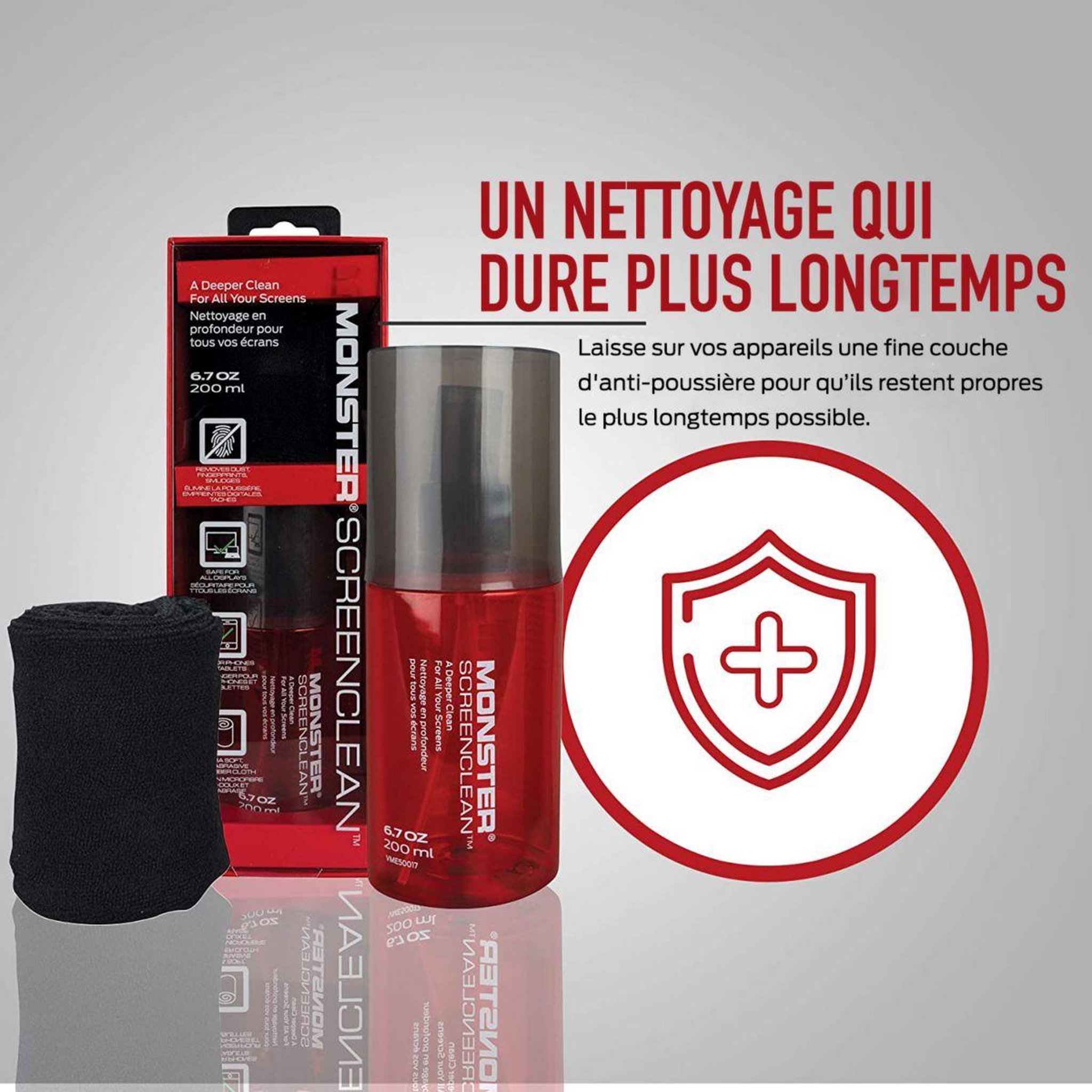 Voir la diapositive 5 : Monster Cable Kit de nettoyage écran 200ml