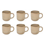 SECRET DE GOURMET Lot de 6 Mugs en Céramique  Chloe  36cl Beige