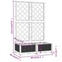 Voir la diapositive 6 : VIDAXL Jardiniere avec treillis Gris clair 80x40x121,5 cm PP