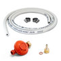Voir la diapositive 1 : Proweltek Kit connexion gaz Détendeur propane 37 mbar +Tuyau gaz souple 1.50m + embout tétine