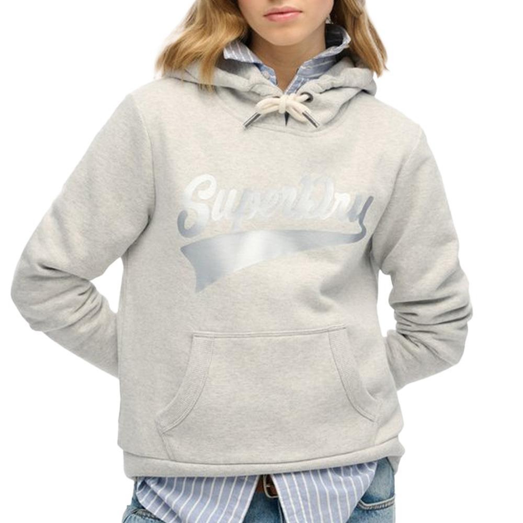 SUPERDRY Sweat Gris Femme Superdry Super Athletics. Coloris disponibles : Gris
