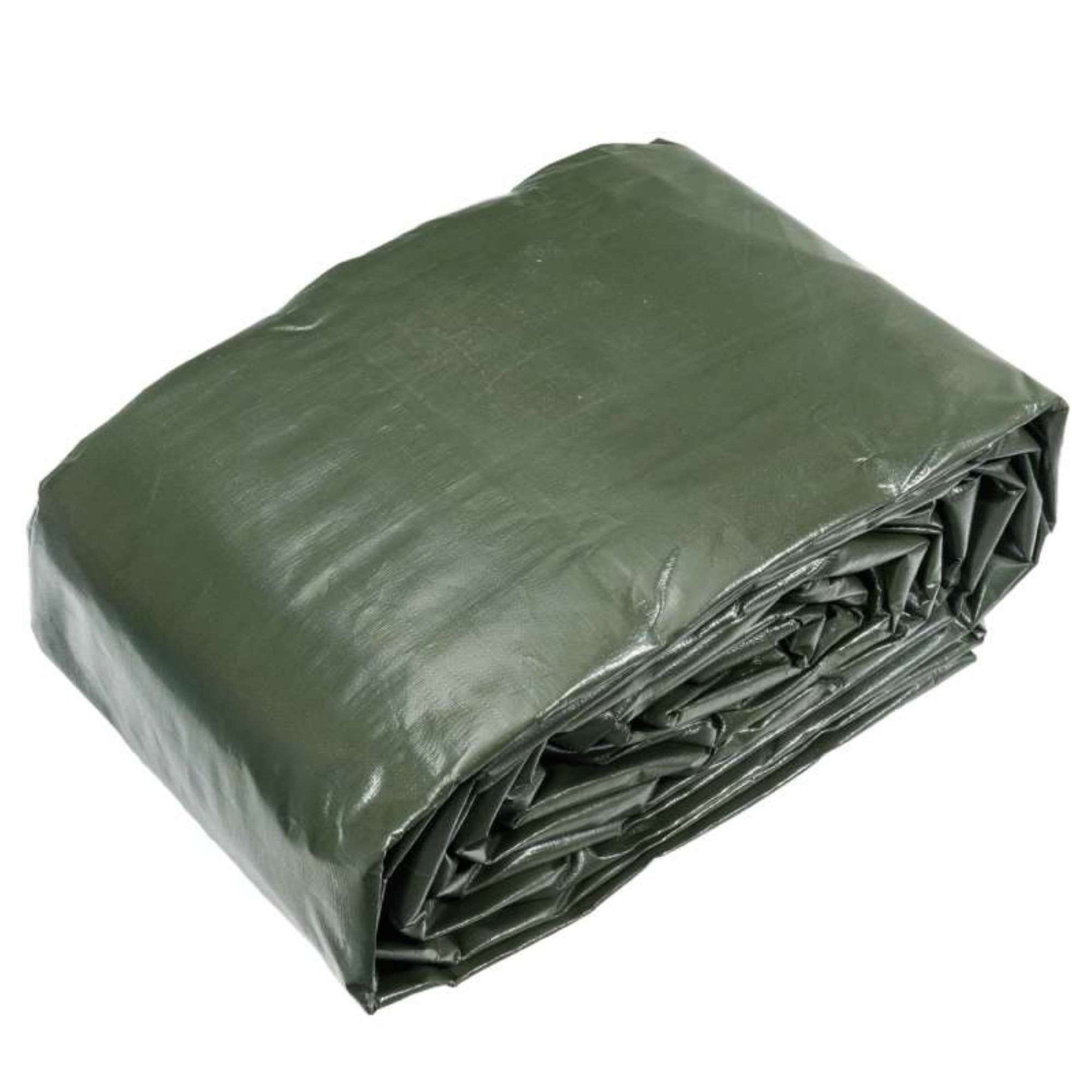 Voir la diapositive 3 :  Bâche multifonctions noire et verte  240 g/m2 Werkapro 4 x 5 m