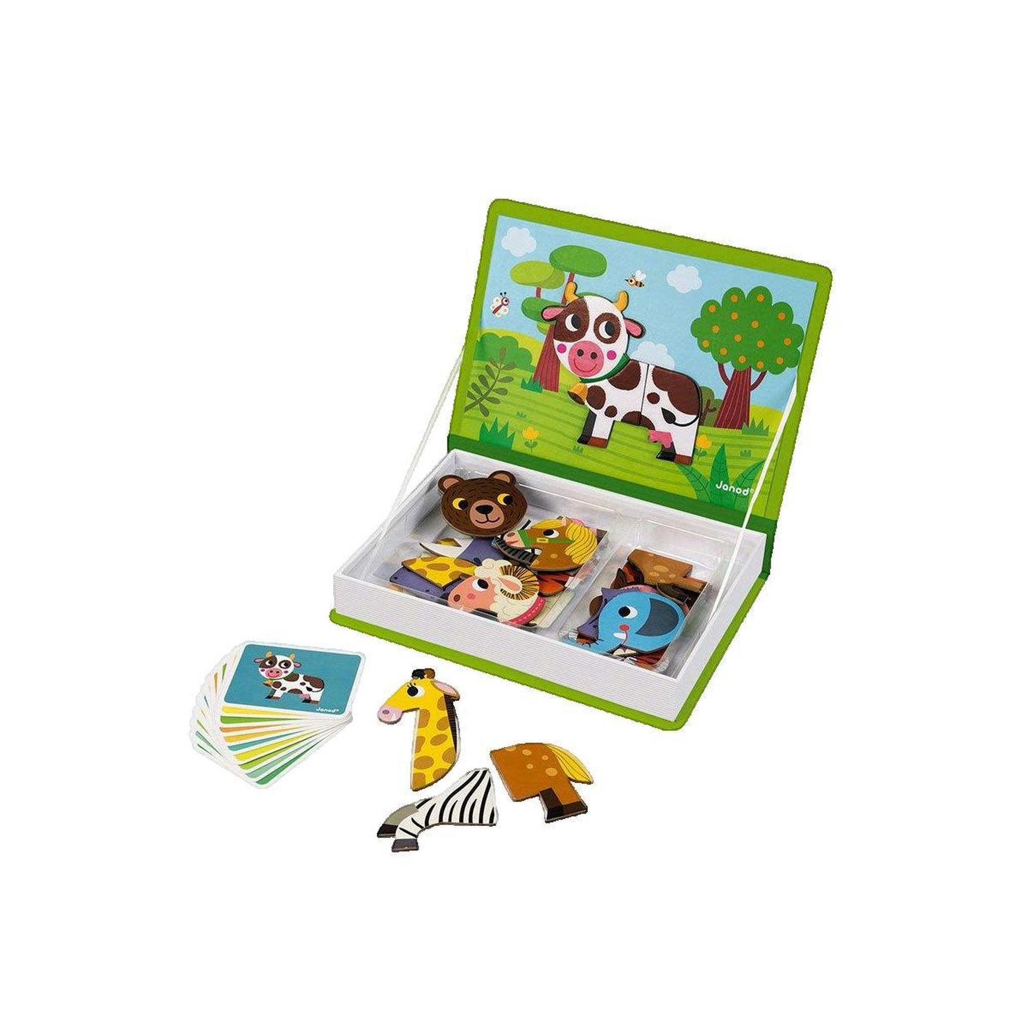 Voir la diapositive 2 : JANOD Jeu educatif - MagnetiBook Animaux