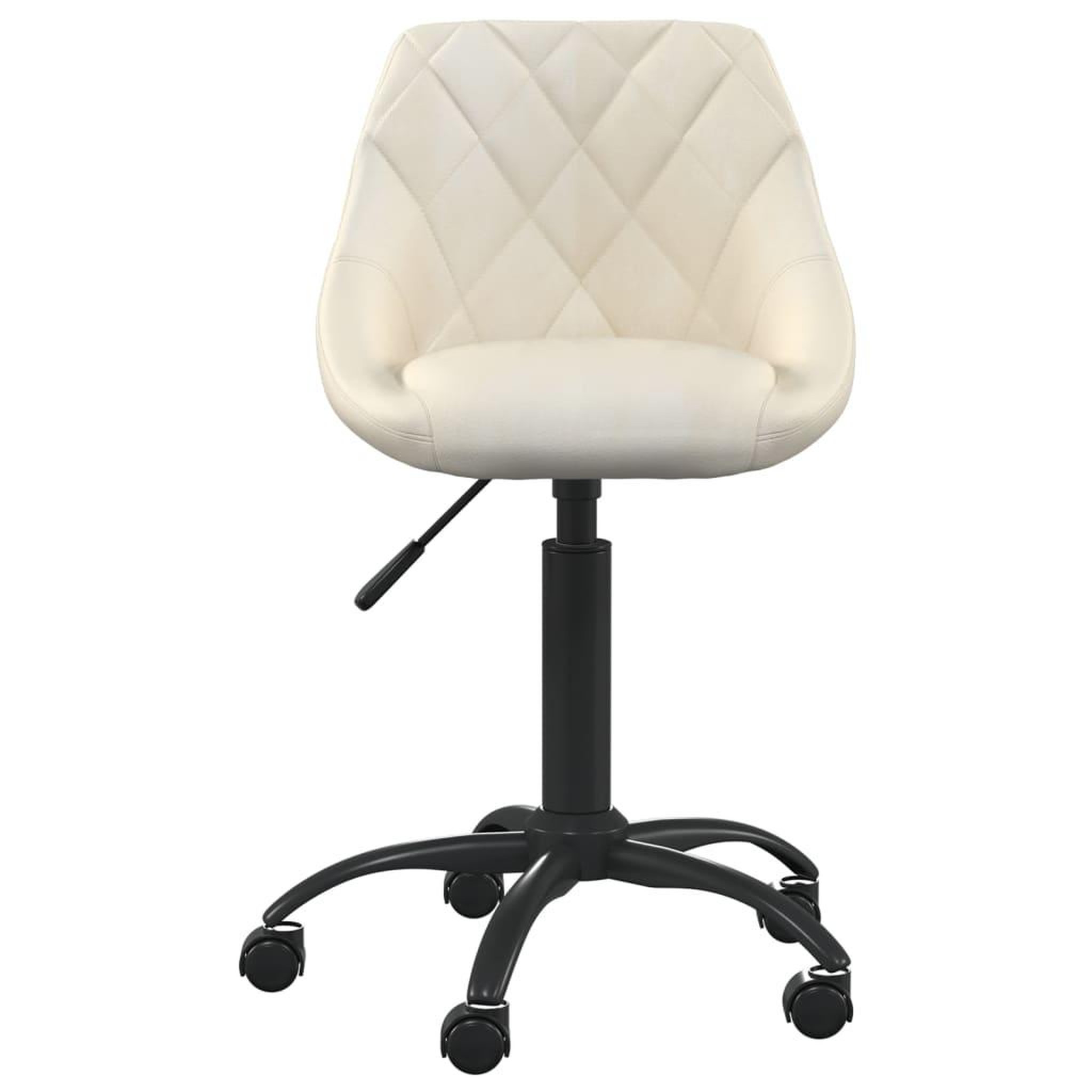 Voir la diapositive 2 : VIDAXL Chaise de bureau Creme Velours