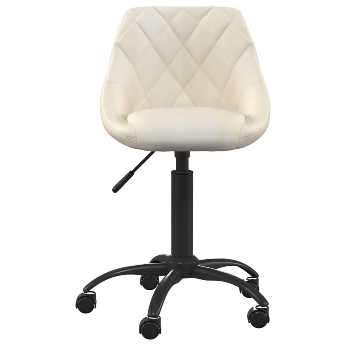VIDAXL Chaise de bureau Creme Velours