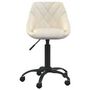Voir la diapositive 2 : VIDAXL Chaise de bureau Creme Velours