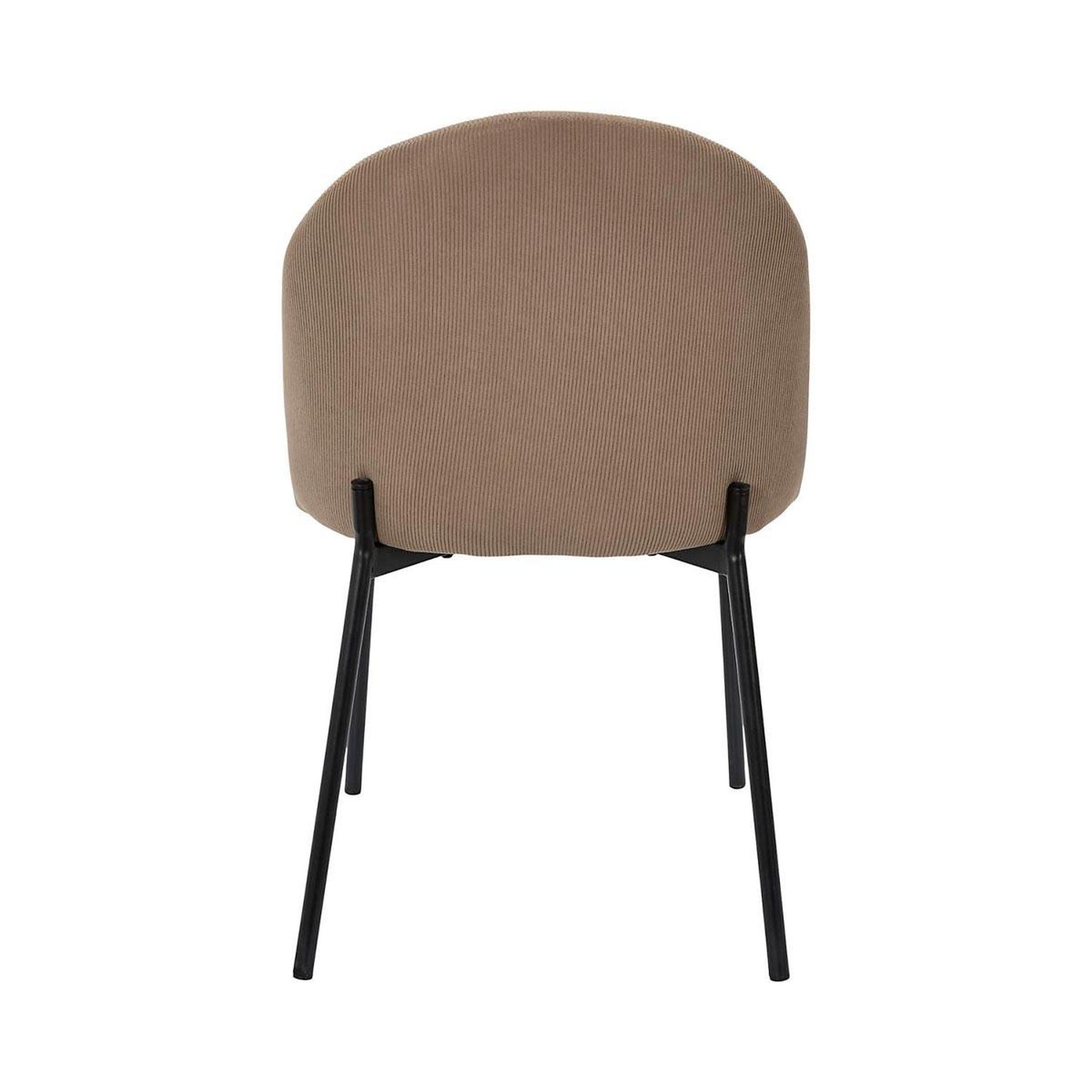 Voir la diapositive 5 : The Home Deco Factory Lot de 4 chaises côtelées arches  jules  78cm taupe