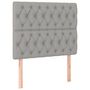 Voir la diapositive 2 : VIDAXL Tetes de lit 2 pcs Gris clair 100x7x78/88 cm Tissu