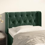 VIDAXL Tete de lit avec oreilles Vert fonce 83x16x78/88 cm Velours