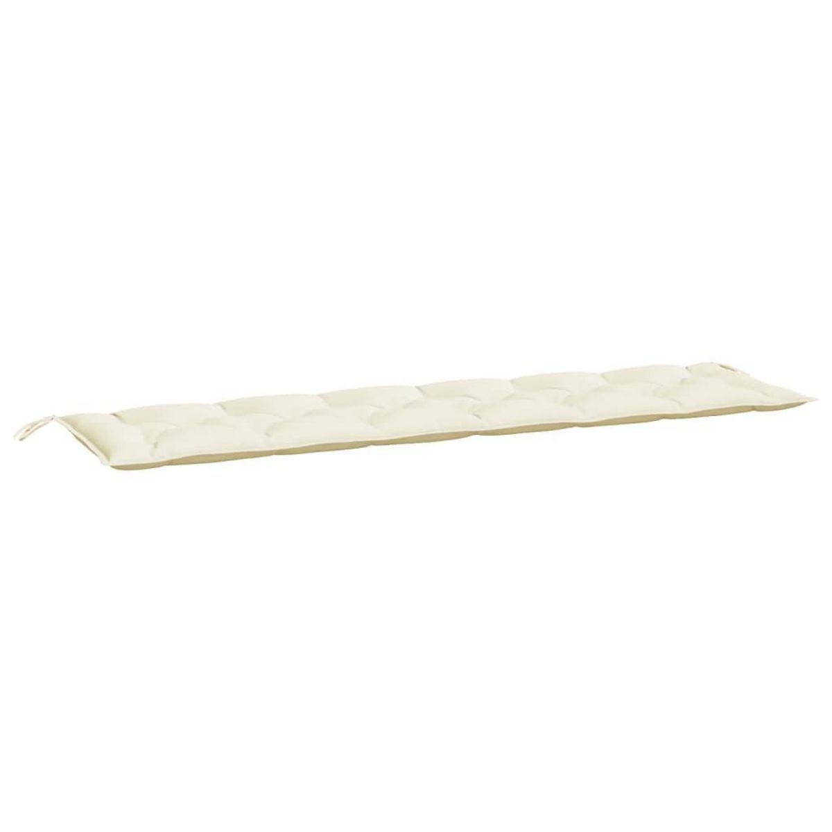 VIDAXL Coussins de banc de jardin lot de 2 blanc creme tissu Oxford