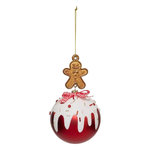 ATMOSPHERA Boule de Noël Pain d'Épice  Gourmand  8cm Rouge